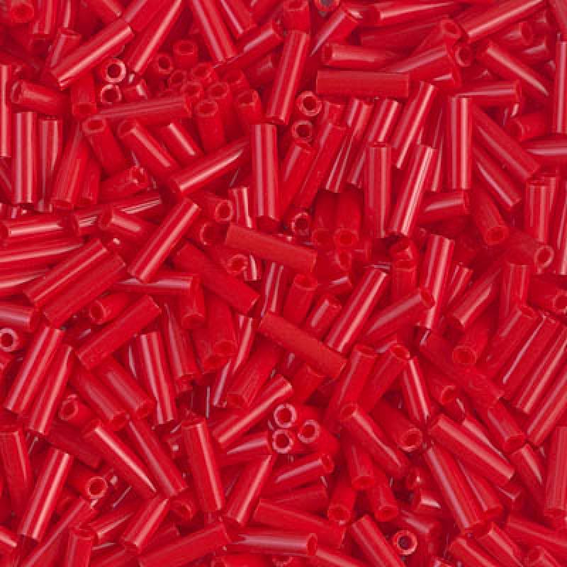 Miyuki Bugle 6mm 0408 Opaque Dark Red — Imaginea 1