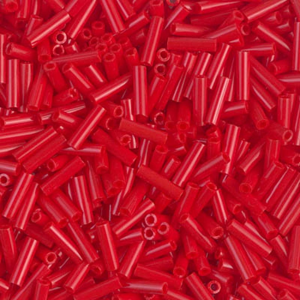 Miyuki Bugle 6mm 0408 Opaque Dark Red