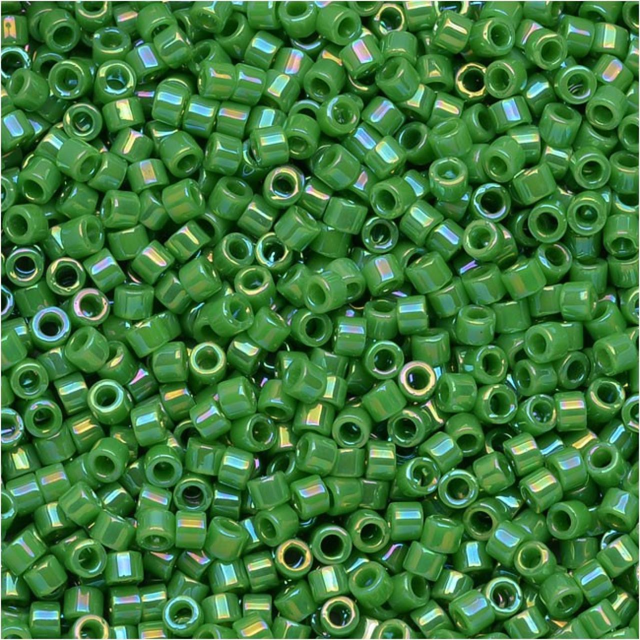 Delica 10/0 DB100163 Opaque Green AB