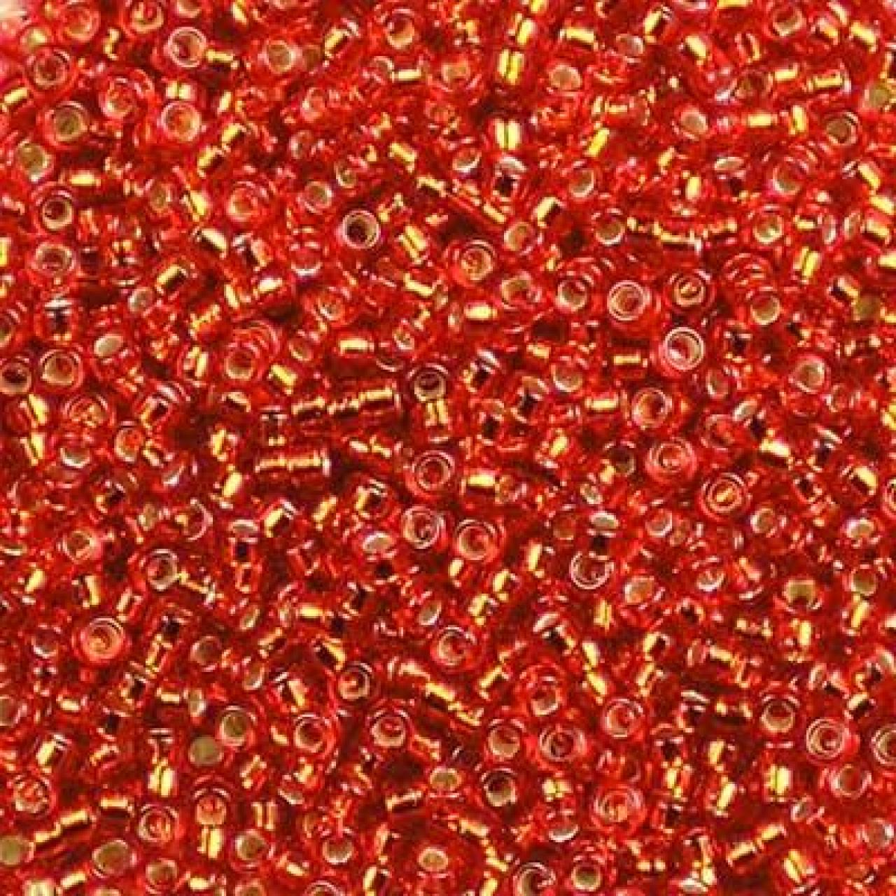 Margele de nisip Miyuki 15/0  0010 Flame Red Silver Lined
