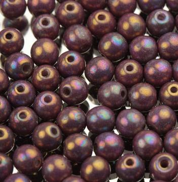 Margele Rotunde 4mm 03000/15781 Chalk White Iris Violet — Imaginea 1