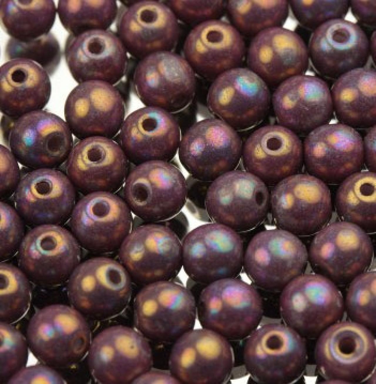 Margele Rotunde 4mm 03000/15781 Chalk White Iris Violet