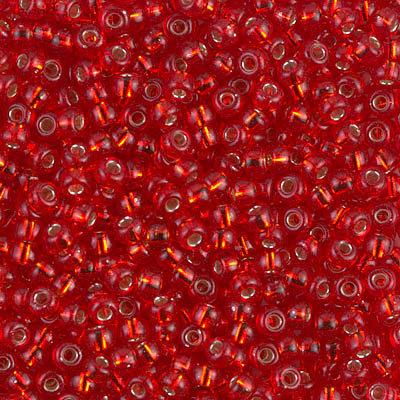 Margele de nisip Miyuki 11/0  0010 Silverlined Flame Red — Imaginea 1