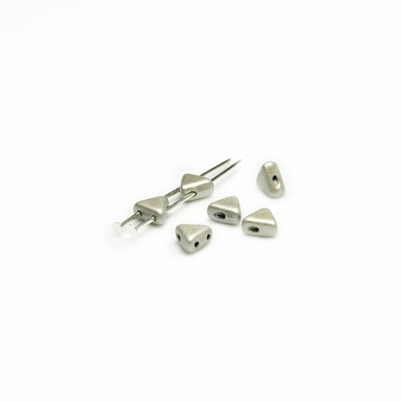 Margele Kheops Par Puca 6x6mm 23980/79080 Metallic Mat Beige