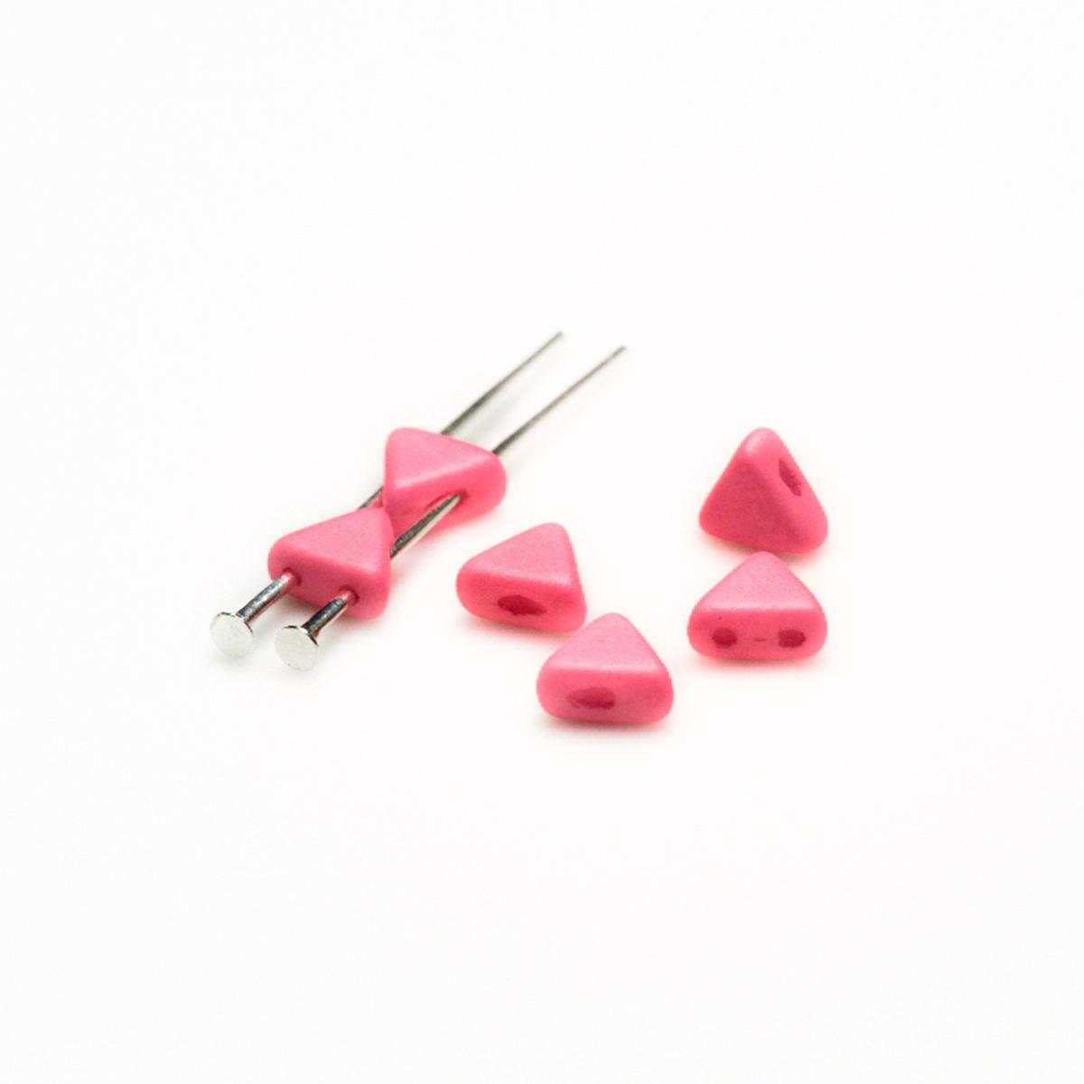 Margele Kheops Par Puca 6x6mm Opaque Rose Silk Mat — Imaginea 1