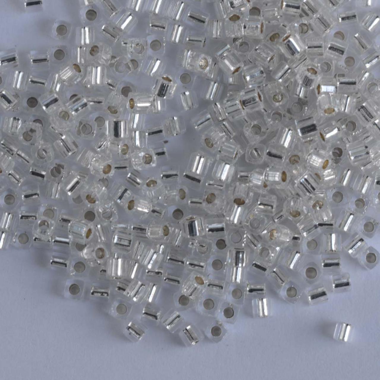 Miyuki Cube 1.8mm 0001 Crystal Silver Lined