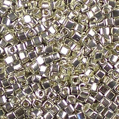 Miyuki Cube 1.8mm 1051 Galvanized Silver — Imaginea 1