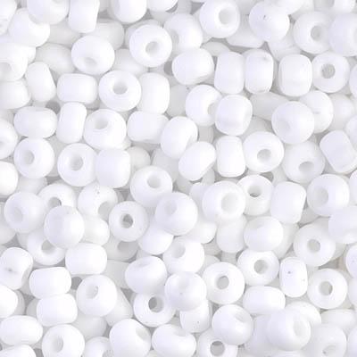 Margele de nisip Miyuki 15/0 White  Opaque Matted 0402F — Imaginea 1