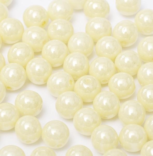 Margele Rotunde 4mm 03000/14401 Chalk White Cream Luster — Imaginea 1