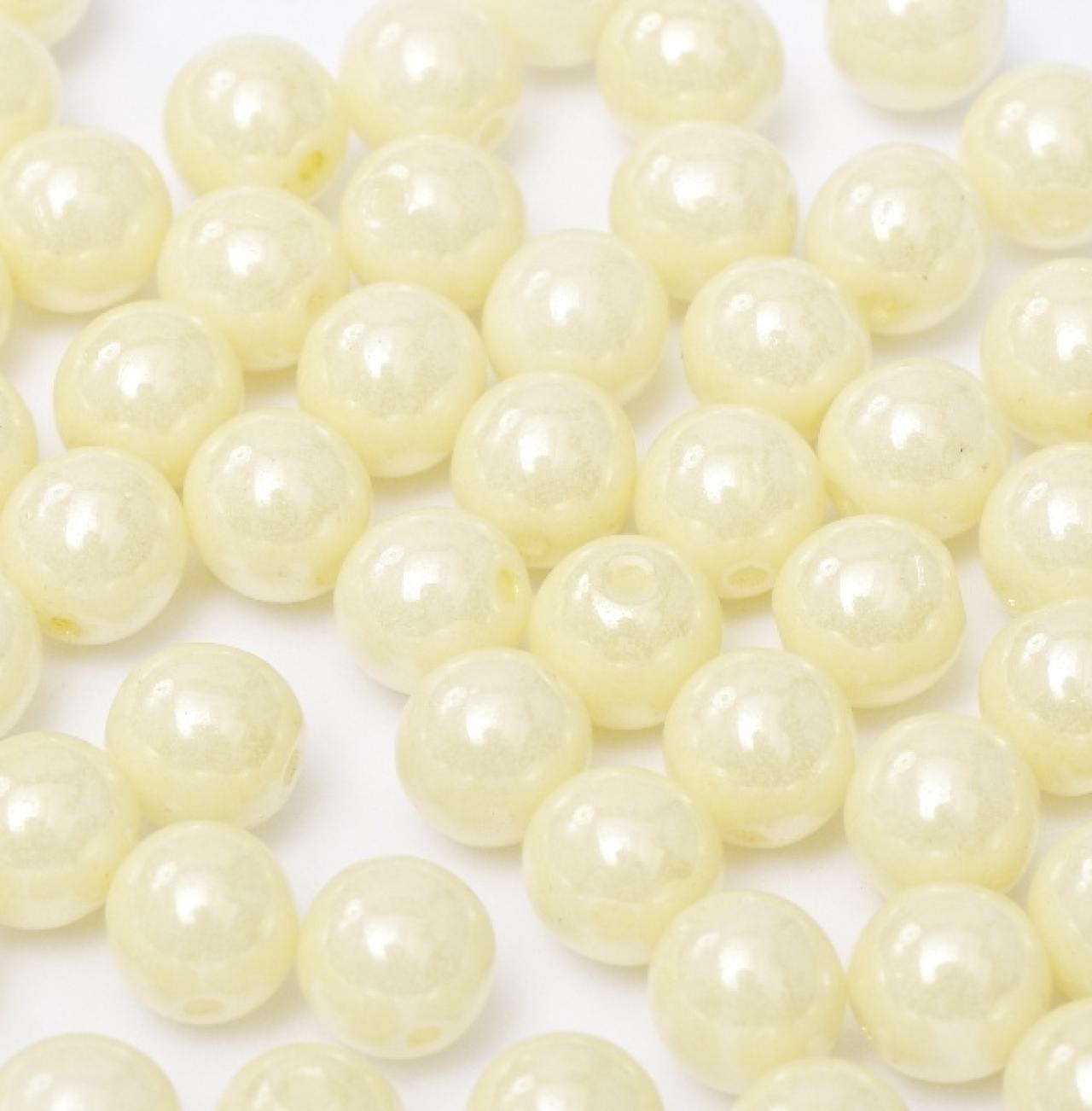 Margele Rotunde 6mm 03000/14401 Chalk White Cream Luster