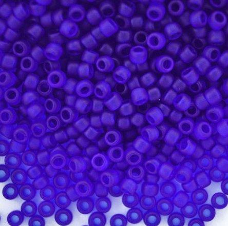 Margele Toho 11/0 0008F Transparent Frosted Dk Sapphire — Imaginea 1
