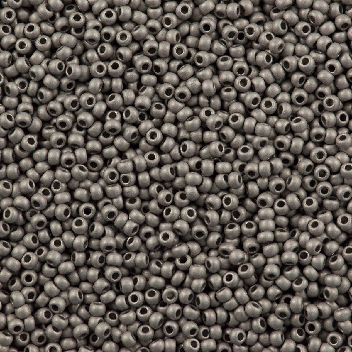 Margele Toho 11/0 0566 Metallic Frosted Antique Silver — Imaginea 1