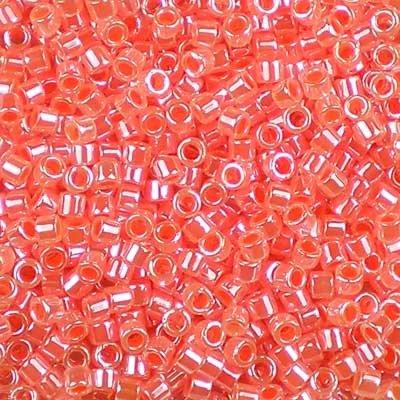 Delica 11/0 DB0235 Lined Crystal Salmon Luster — Imaginea 1