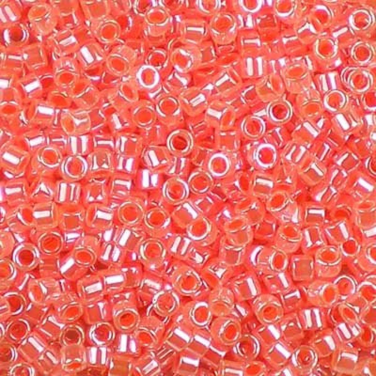 Delica 11/0 DB0235 Lined Crystal Salmon Luster