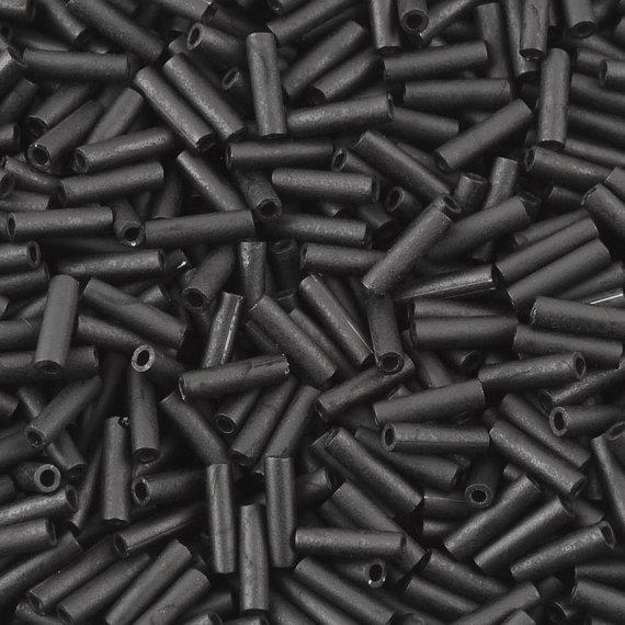 Miyuki Bugle 6mm 0401F Black Matted — Imaginea 1