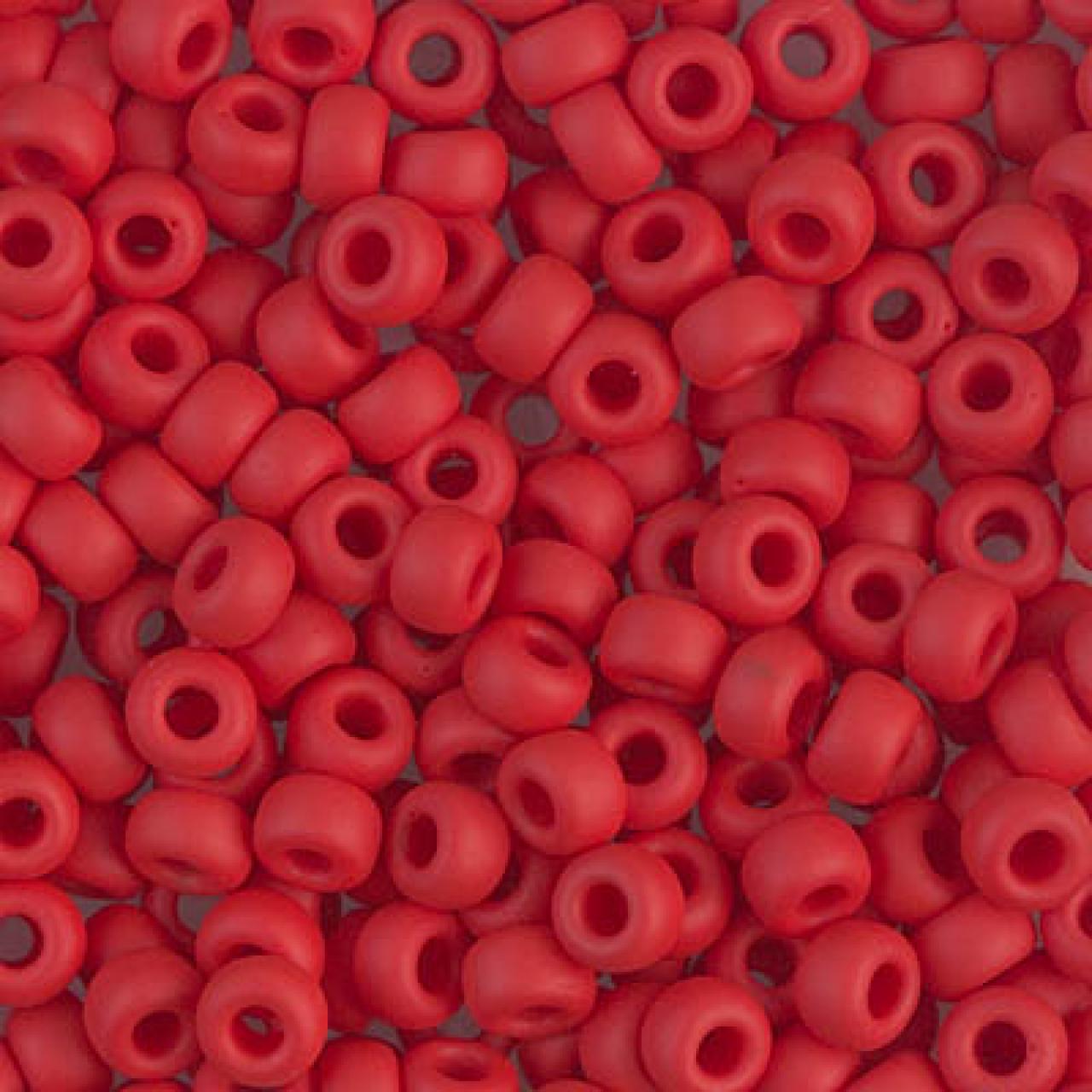 Margele de nisip Miyuki 11/0 0408F Opaque Frosted Red