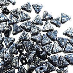 Margele Kheops Par Puca 6x6mm Jet Picasso — Imaginea 1