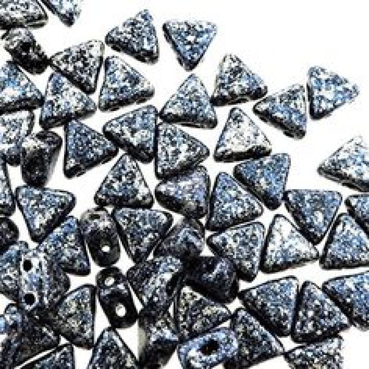 Margele Kheops Par Puca 6x6mm Jet Picasso