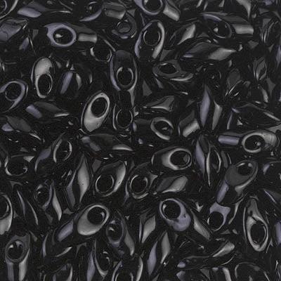 Miyuki Long Magatama 4x7mm 0401 Black — Imaginea 1