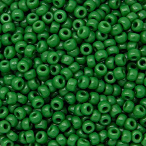 Margele de nisip Miyuki 6/0 0411 Opaque Green — Imaginea 1