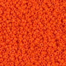 Margele de nisip Miyuki 8/0 0406 Opaque Orange — Imaginea 1