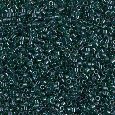 Delica 11/0 DB0275 Lined Green Teal Luster — Imaginea 1