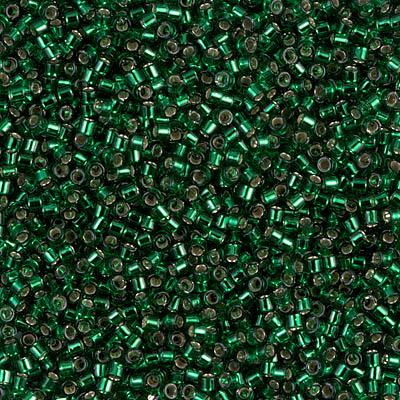 Delica 11/0 DB0148 Silver Lined Green — Imaginea 1