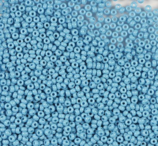 50gr Preciosa 11/0 19001/63030 Op Blue Turquoise — Imaginea 1
