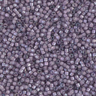 Delica 11/0 DB1789 White Lined Amethyst AB — Imaginea 1