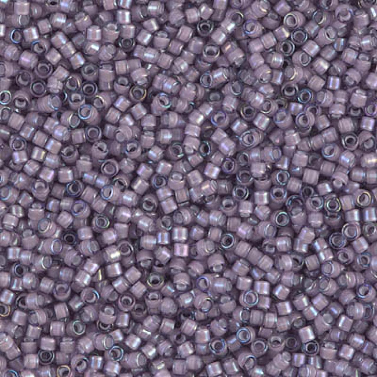 Delica 11/0 DB1789 White Lined Amethyst AB