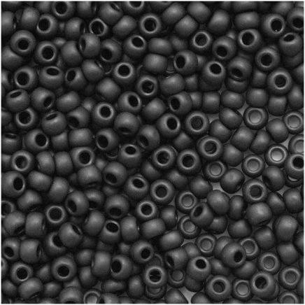 Margele Toho 15/0 0049F Opaque Frosted Jet — Imaginea 1