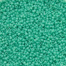 Margele de nisip Miyuki 11/0 0412 Turquoise Opaque Green — Imaginea 1