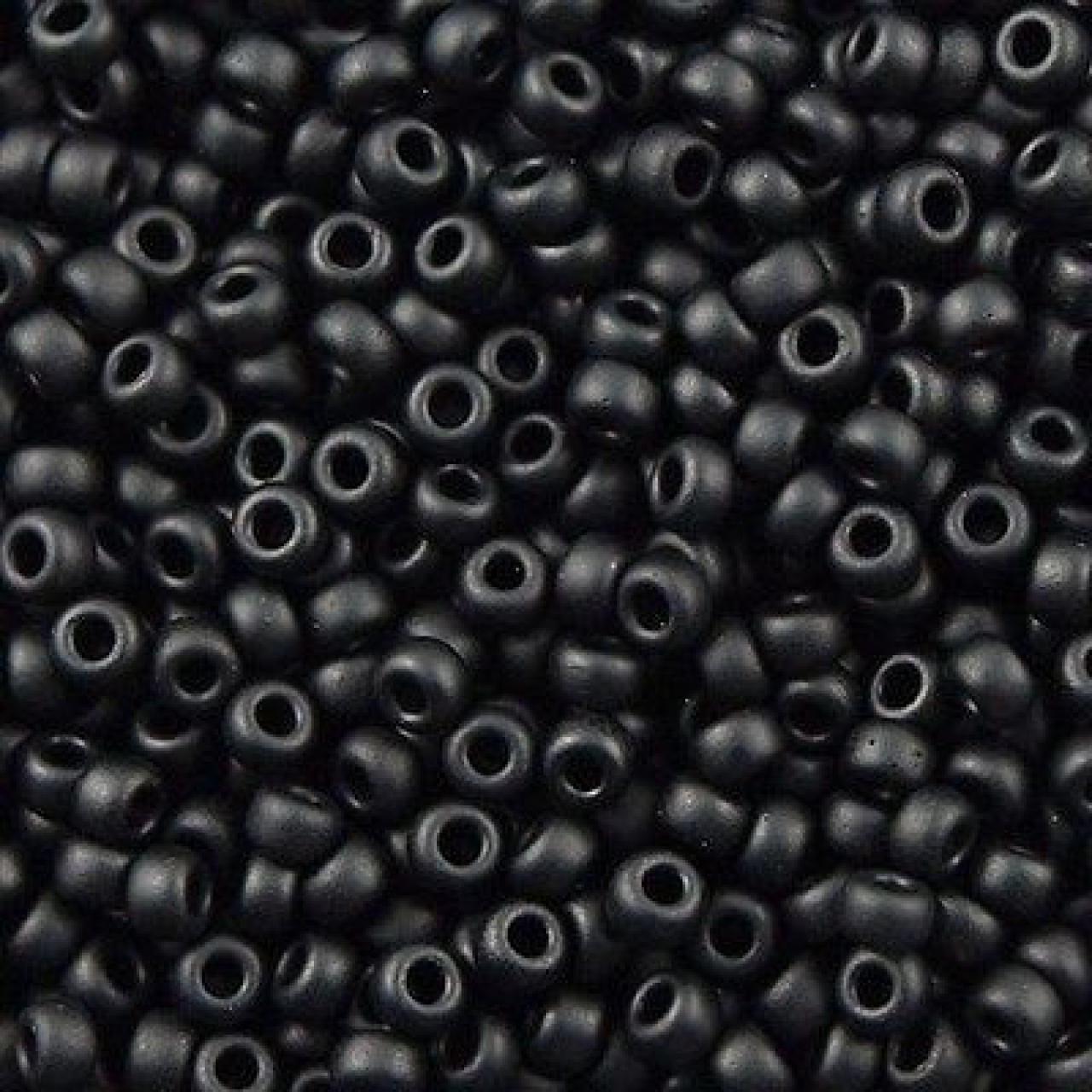 Margele de nisip Miyuki 11/0 Black Matted 0401F