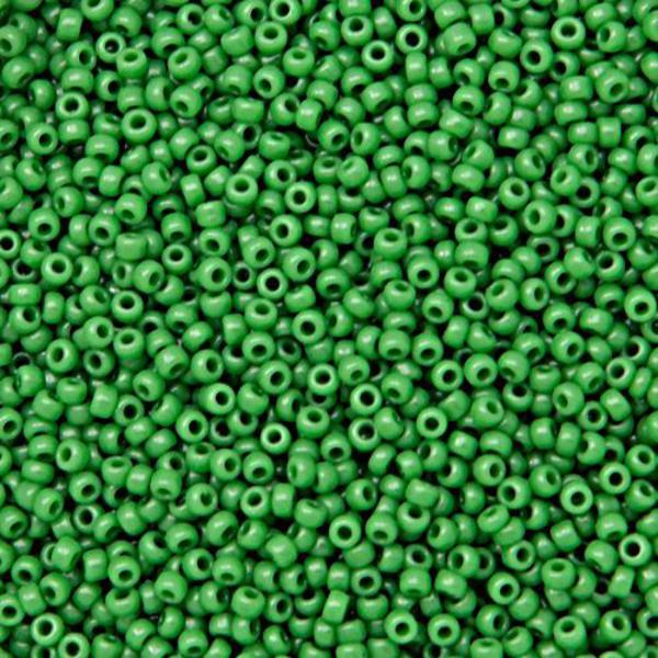 Margele de nisip Miyuki 8/0 Jade Green Opaque 0411 — Imaginea 1