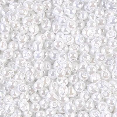 Miyuki Drops 3.4mm 0420 White Pearl — Imaginea 1