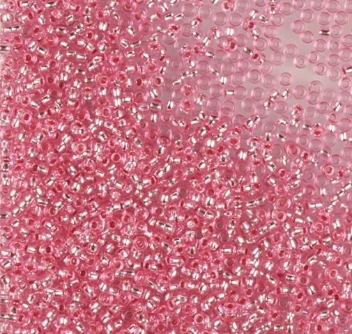 50gr Preciosa 8/0 19001/08275 Silverlined Pink — Imaginea 1