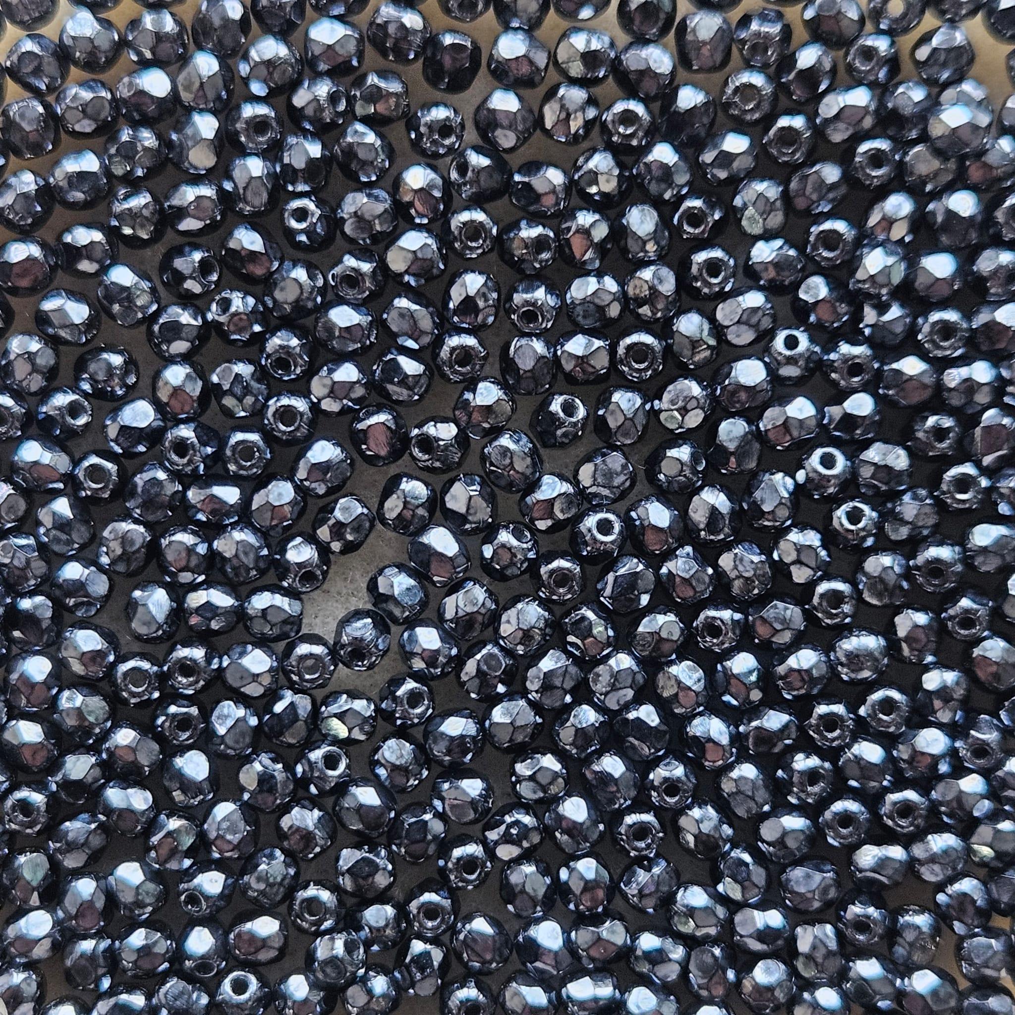 Margele Cehesti Fire-Polish Hematite 3mm L23980 — Imaginea 1