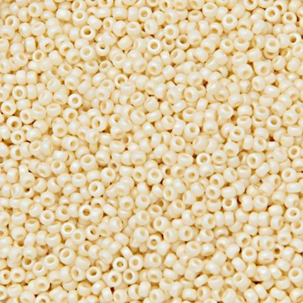 Margele de nisip Miyuki 15/0 0492 Opaque DK. Cream — Imaginea 1
