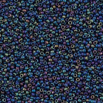 Margele de nisip Miyuki 15/0 Matted Multi Iris 0401FR — Imaginea 1