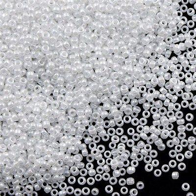 Margele de nisip Miyuki 15/0 0420 White Pearl Ceylon — Imaginea 1