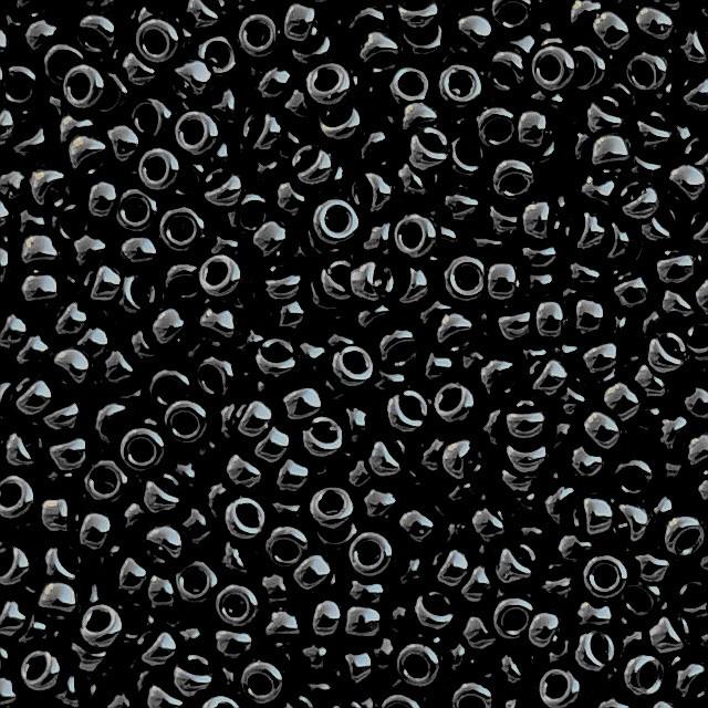 Margele de nisip Miyuki 15/0 Black 0401 — Imaginea 1