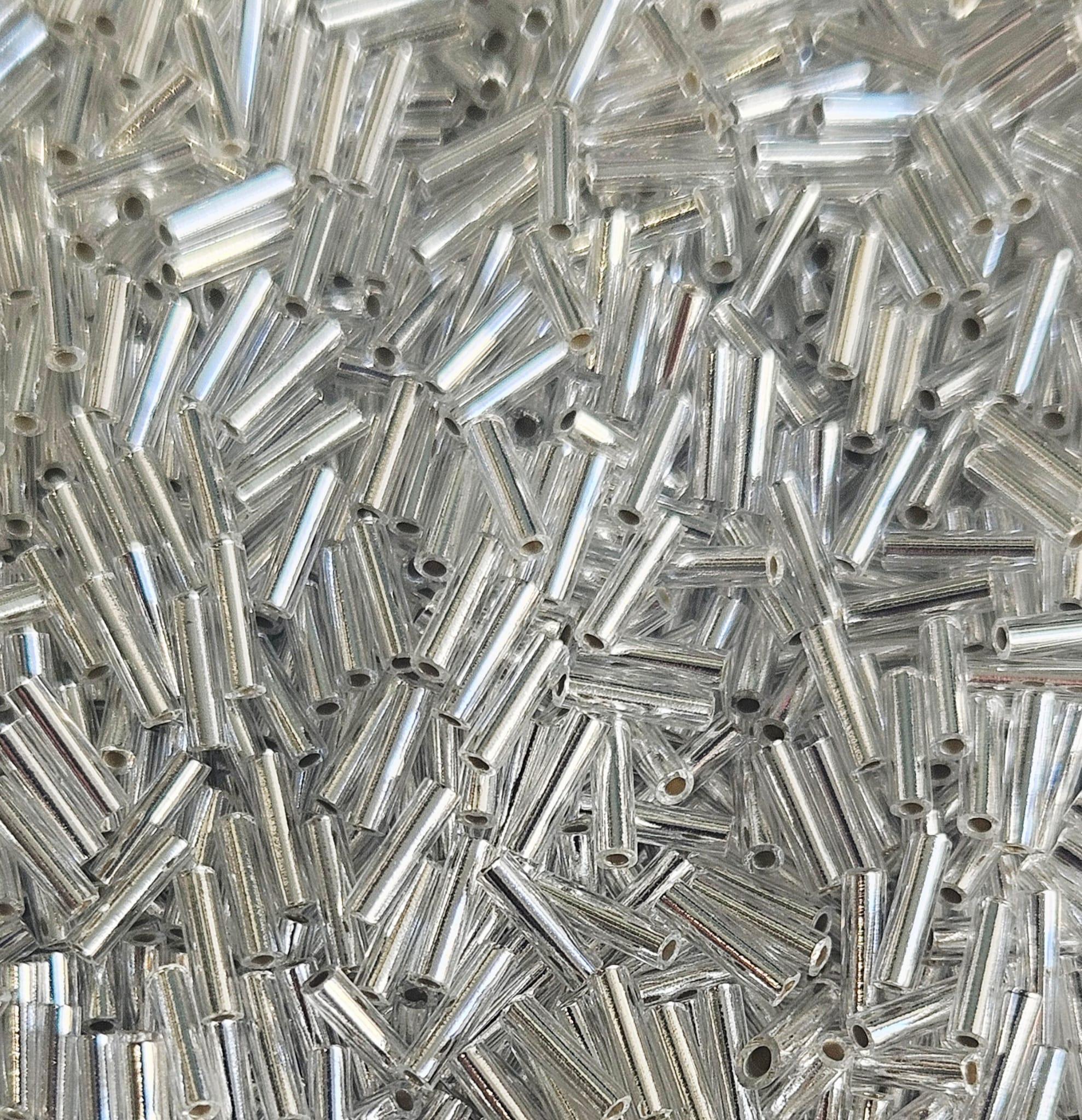 Miyuki Bugle 6mm 0001 Crystal Silver Lined — Imaginea 1