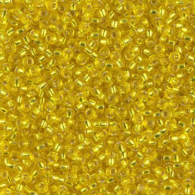 Margele de nisip Miyuki 15/0 0006 Silver Lined Yellow — Imaginea 1