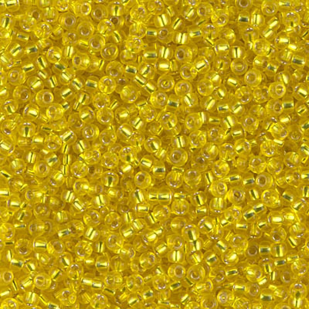Margele de nisip Miyuki 15/0 0006 Silver Lined Yellow