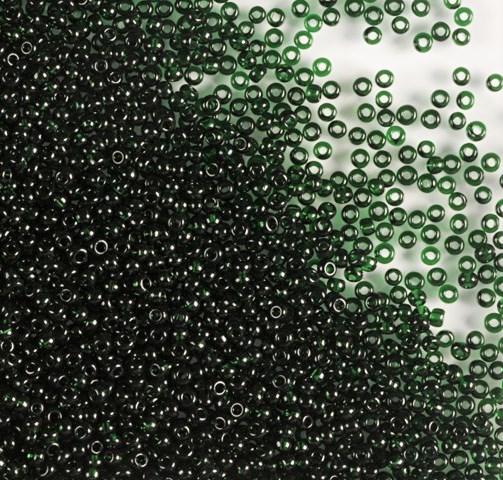 50gr Preciosa 11/0 19001/50150 Transp Dk Green — Imaginea 1