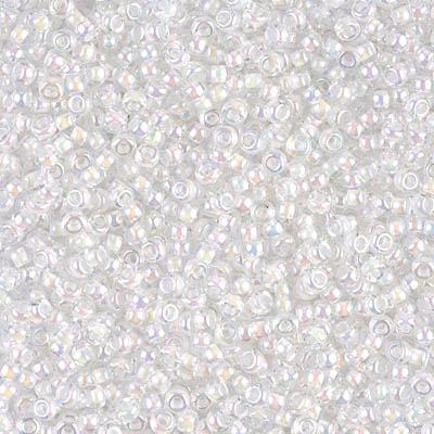 Margele de nisip Miyuki 15/0 0284 Lined Crystal AB — Imaginea 1