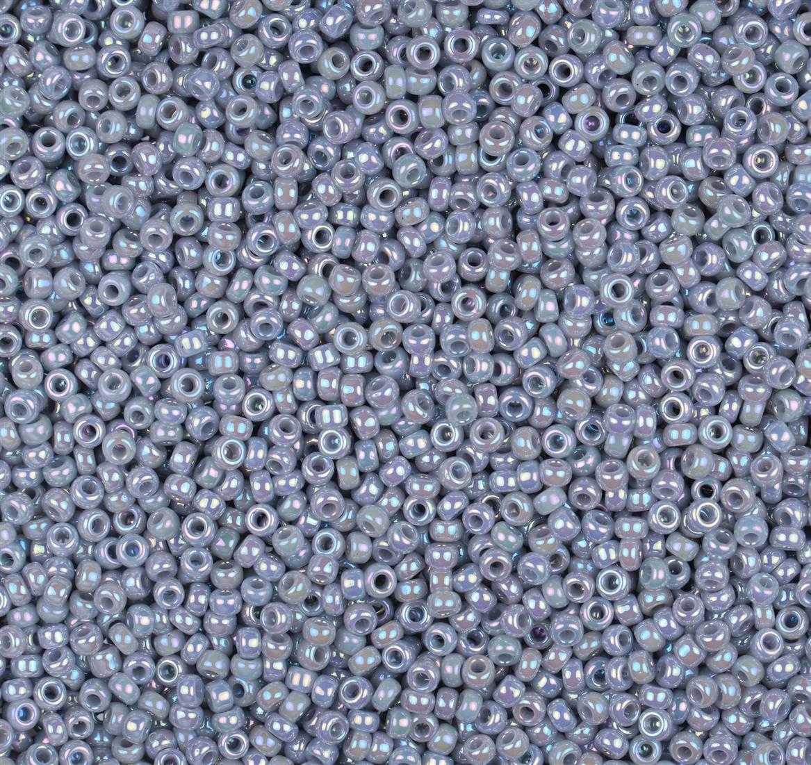 Margele de nisip Miyuki 15/0 0489 Pearl Gray AB — Imaginea 1
