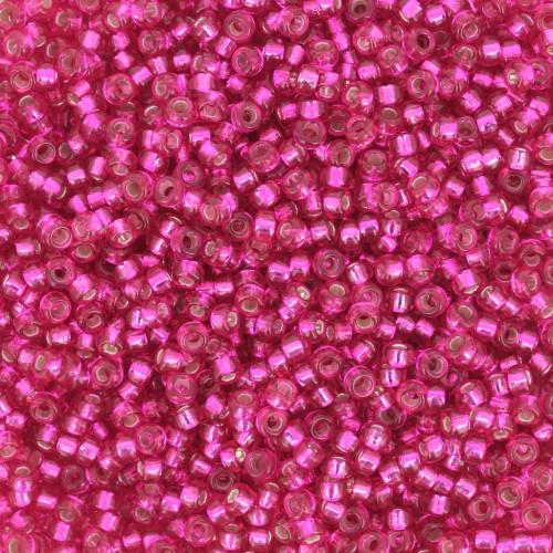 Margele de nisip Miyuki 15/0 1436 Silver Lined Rasberry — Imaginea 1