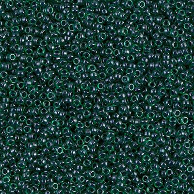 Margele de nisip Miyuki 15/0 2241 Inside Color Lined Emerald Luster — Imaginea 1