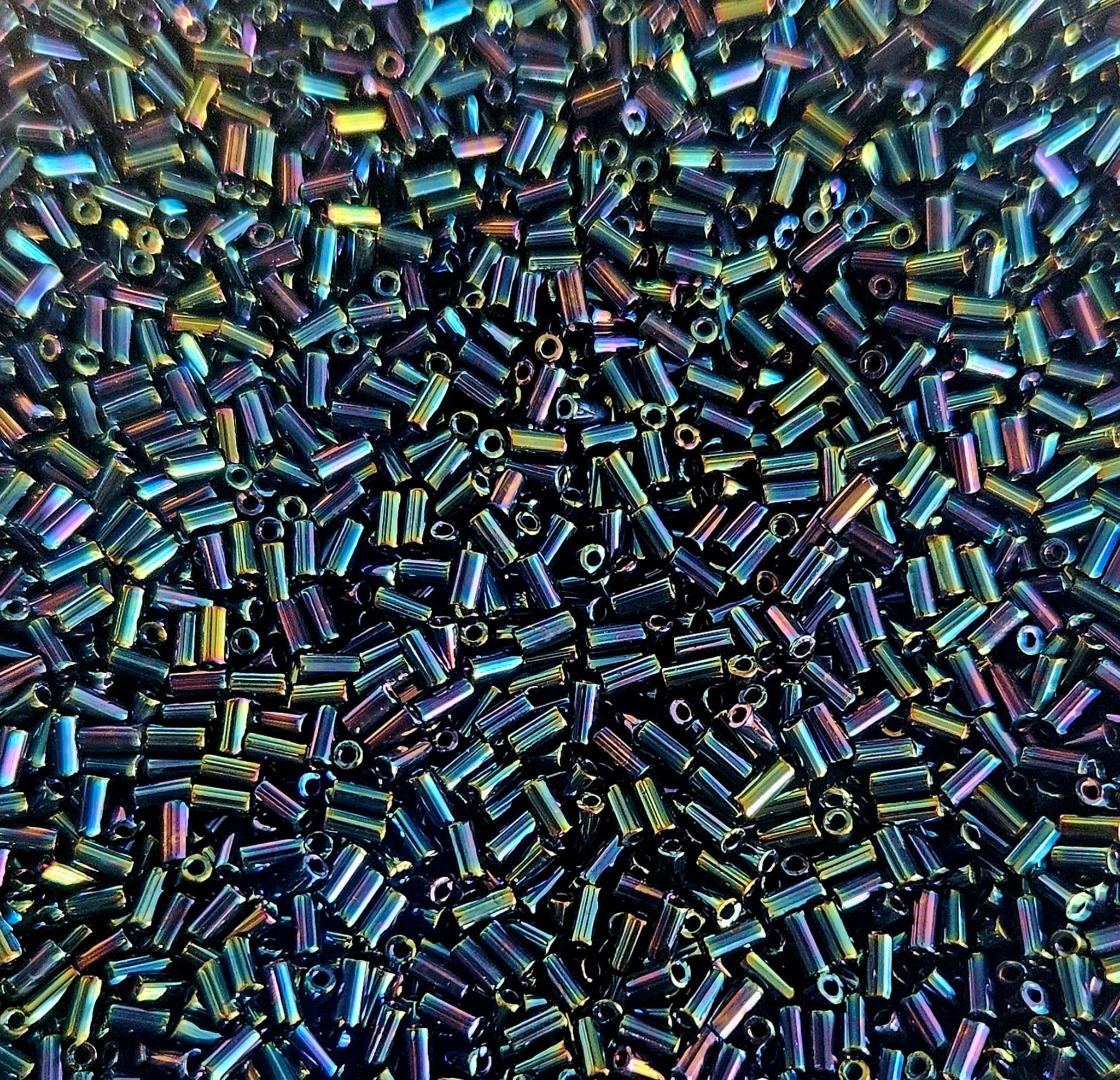 Miyuki Bugle 3mm 0452 Metallic Dk Blue Iris — Imaginea 1